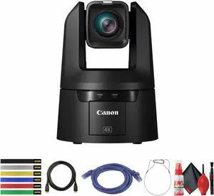 Canon CR-N500 Professional 4K NDI PTZ Camera with 15x Zoom (Satin Black) + More Bundle