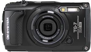 OM System Tough TG-7 12 Megapixel Compact Camera (Black)