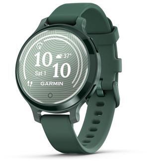Garmin Lily® 2 Active, Small and Stylish Smartwatch, Built-in GPS, Hidden Display, Patterned Lens, Up to 9 Days Battery Life, Jasper Green with Jasper Green Silicone Band