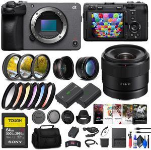 Sony FX30 Digital Cinema Camera + Sony E 11mm Lens + 64GB SF-G Tough Card  + More
