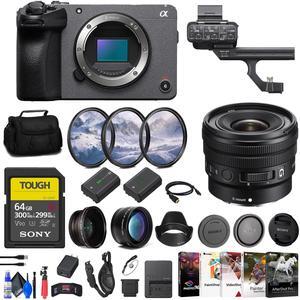 Sony FX30 Digital Cinema Camera with XLR Handle Unit + Sony E 10-20mm Lens + More
