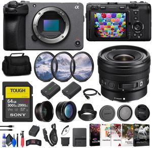 Sony FX30 Digital Cinema Camera + Sony E 10-20mm G Lens + 64GB SF-G Cards + More