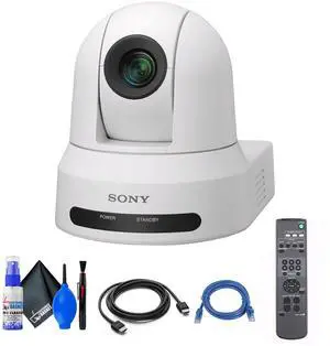 Sony SRG-X40UH PTZ Camera (White) + Ethernet & HDMI Cables + Cleaning Set