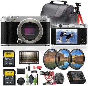 Fujifilm X-M5 Mirrorless Camera Body + 2x 64GB Card + Rode Microphone + More