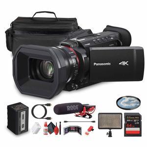 Panasonic HC-X1600 UHD 4K HDMI Lightweight Compact Camcorder with 24x Zoom + Mic - Bundle