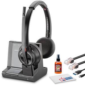 Poly Savi 8220 Office Wireless DECT Headset System Bundle