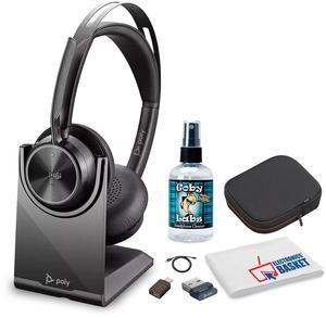 Poly Voyager Focus 2 UC Stereo Bluetooth Headset (Teams Certified) Bundle