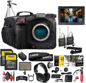 Canon EOS C80 6K Full-Frame Cinema Camera (Canon RF) + Mic System + Monitor + More