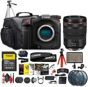 Canon EOS C80 6K Full-Frame Cinema Camera (Canon RF) + Canon RF 24-105mm Lens + More