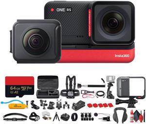 Insta360 - ONE RS Twin Edition + 50-in-1 Accessory Kit + 64GB Card + More