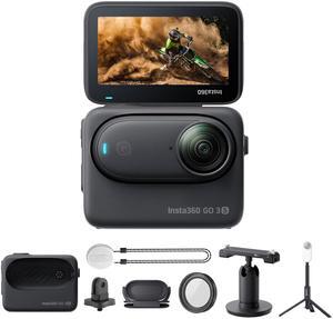 Insta360 GO 3S Small Action Camera (64GB) + Selfie Stick + Tripod + Mount Adapter + More