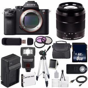 Sony Alpha a7R II Mirrorless Digital Camera (International Model ) + Sony E-Mount SEL 1855 18-55mm Zoom Lens (Black) + 49mm 3 Piece Filter Kit 6AVE Bundle 20