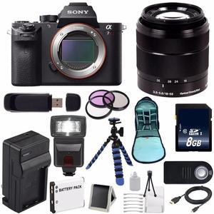 Sony Alpha a7R II Mirrorless Digital Camera (International Model) + Sony E-Mount SEL 1855 18-55mm Zoom Lens (Black) + 49