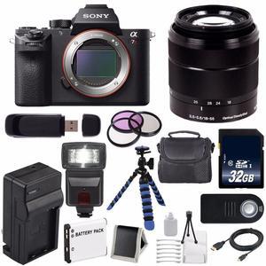 Sony Alpha a7R II Mirrorless Digital Camera (International Model) + Sony E-Mount SEL 1855 18-55mm Zoom Lens (Black) + 49
