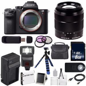 Sony Alpha a7R II Mirrorless Digital Camera (International Model) + Sony E-Mount SEL 1855 18-55mm Zoom Lens (Black) + 49