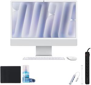 Apple iMac 24" M4 8-Core CPU 16Gb 256Gb SSD -  Silver + 6-Outlet Surge Protector + Mouse Pad + More