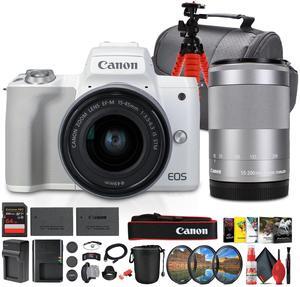 Canon EOS Kiss M2 / M50 M2 Mirrorless Camera w/ 15-45mm & 55-200mm Bundle
