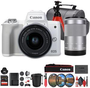 Canon EOS Kiss M2 / M50 M2 Mirrorless Camera w/ 15-45mm & 55-200mm Bundle