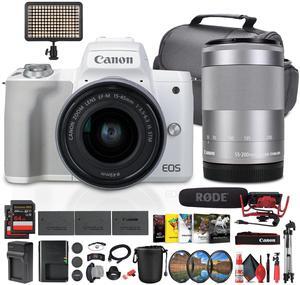 Canon EOS Kiss M2 / M50 M2 Mirrorless Camera w/ 15-45mm & 55-200mm Bundle