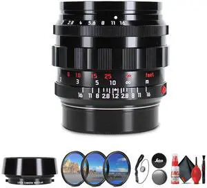 Leica Noctilux-M 50mm f/1.2 ASPH. Lens (Glossy Black) | Ultra-Fast Classic Design + More