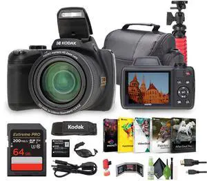 KODAK PIXPRO Astro Zoom AZ528 16MP Digital Camera +64GB Memory Card+More (Black) KODAK PIXPRO Astro Zoom AZ528 16MP Digital Camera +64GB Memory Card+More (Black)