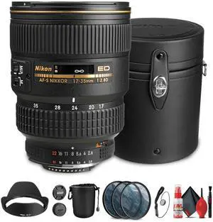 Nikon AF-S Wide-angle Zoom-NIKKOR 17-35mm f/2.8D IF-ED Lens + More Bundle