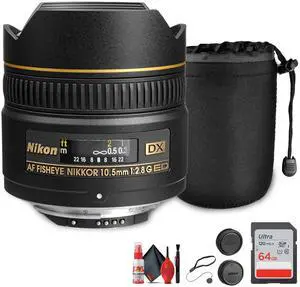 Nikon AF DX Fisheye-NIKKOR 10.5mm f/2.8G ED Lens for Creative Photography + More