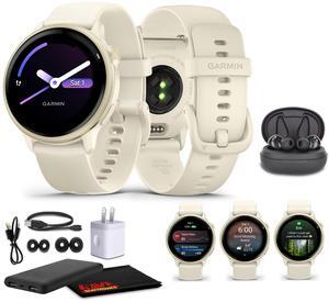 Garmin Vivoactive 6 Smartwatch Lunar Gold with Bone Silicone
