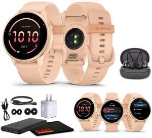 Garmin Vivoactive 6 Smartwatch Metallic Pink Dawn with Pink Band