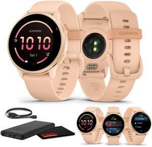 Garmin Vivoactive 6 Fitness GPS Smartwatch Metallic Pink Dawn with Pink Band
