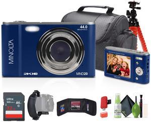 Minolta MND20 44 MP / 2.7K Ultra HD Digital Camera (Blue)