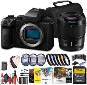 Panasonic Lumix S5 IIX Mirrorless Camera + Panasonic Lumix S 50mm Lens + 64GB Card + More