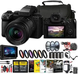 Panasonic Lumix S5 IIX Mirrorless Camera with 20-60mm Lens + 4K Monitor + More