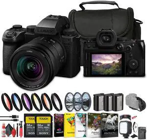 Panasonic Lumix S5 IIX Mirrorless Camera with 20-60mm Lens + 2 x 64GB Memory Cards + More