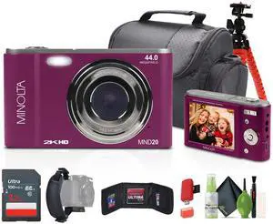 Minolta MND20 44 MP / 2.7K Ultra HD Digital Camera (Magenta)