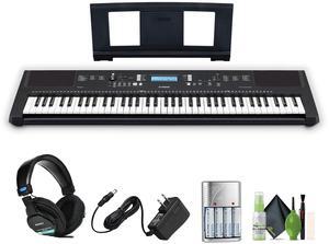 Yamaha PSR-EW310 76-Key Touch Sensitive Portable Keyboard with PA130 Power Adapter and Sony MDR-7506 Headphones