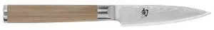 Shun Classic Blonde 3.5" Paring Knife, Handcrafted Japanese Vegetable & Fruit Knife, VG-MAX Core with Damascus Stainless Steel Cladding, Pakkawood Handle, Small Tool for Peeling, Coring & Cutting