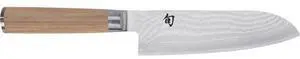 Shun Classic Blonde 7" Santoku Knife, Handcrafted Japanese All Purpose Knife, VG-MAX Core with Damascus Stainless Steel Cladding, Pakkawood Handle, Versatile Japanese Cutting Tool