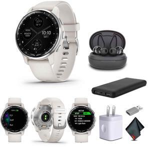 Garmin D2 Air X10, GPS, Ivory Passivated, Air Pro TWS Wireless EarBuds, Bundle