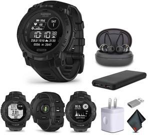 Garmin Instinct 3, 45mm, Solar, Tactical Edition, Air Pro TWS Wireless EarBuds, Bundle