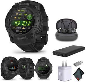 Garmin Instinct 3, 50mm, AMOLED, Tactical Edition, Air Pro TWS Wireless EarBuds, Bundle