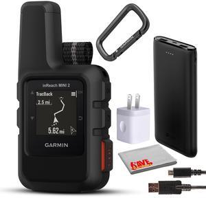Garmin inReach Mini 2 Satellite Communicator Handheld for Hiking Bundle - Black