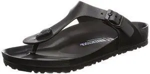 Birkenstock Essentials Unisex Gizeh EVA Sandals, 38 R EU, Black, 7-7.5 Women/5-5.5 Men