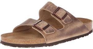 Birkenstock Men's Arizona Soft Footbed Sandals, Tobacco, Brown, 6 Medium US