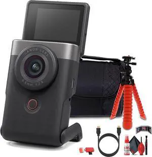 Canon PowerShot V10 Content Creator Compact Vlogging Camera (Silver) + More