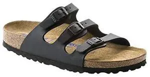 Birkenstock Florida Soft Footbed - Birko-Flor Black Birko-Flor 2 41 (US Women's 10-10.5) Regular