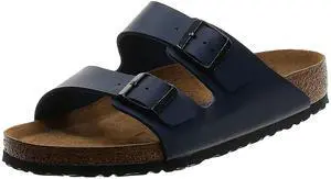 BIRKENSTOCK BIRK-51751 Arizona Leather Sandals, Blue, 41