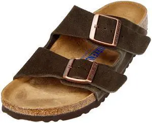 Birkenstock Men's Arizona Soft Footbed Sandals, Mocha, Brown, 12 Medium US
