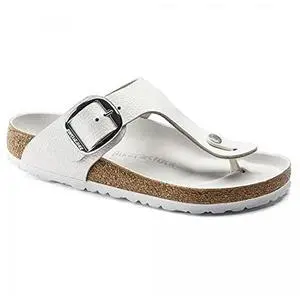 Birkenstock Women's Gizeh Big Buckle Sandals, White, 9 Medium US