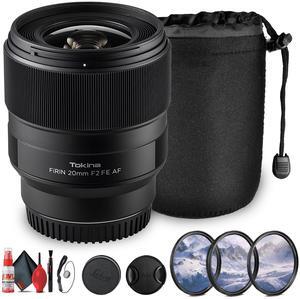 Tokina FiRIN 20mm f/2 FE AF Lens | Sony E-Mount, Wide-Angle, Metal Build - Bundle